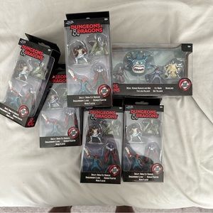 Dungeons & Dragons 1.65" Diecast Collectible Bundle Figurine Sets (6-Pack)